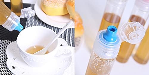 AKOAK 4-Piece Reusable Plastic Squeeze Bottle Dispenser