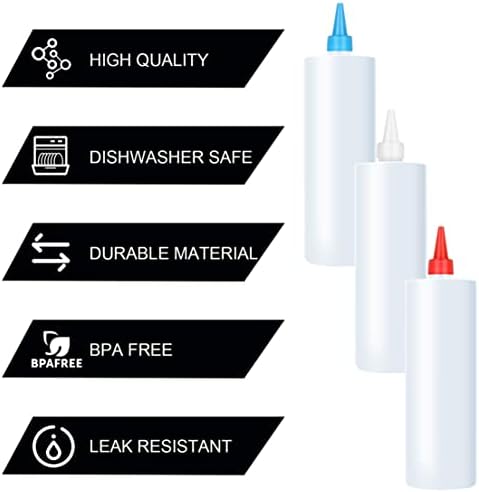 Premium Sane Bottle Reusable Plastic Condiment Dispo for Ketchup Sauce More Easy to Use