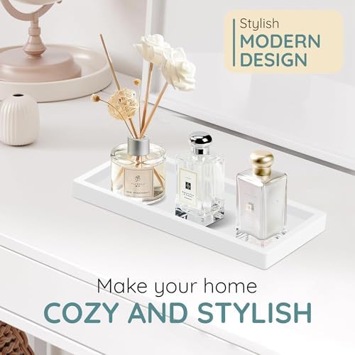 Lavatoria Silicone Countertop Tray 2 Piece Large Vanity Organizer