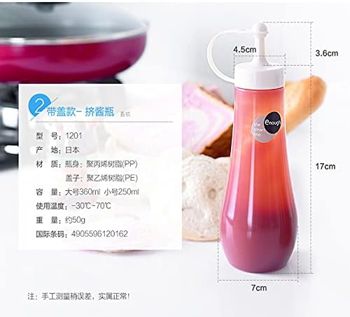 Set of 4 Multi-functional Condiment Squeeze Bottle Dispensers Effortless Cooking Made Easy