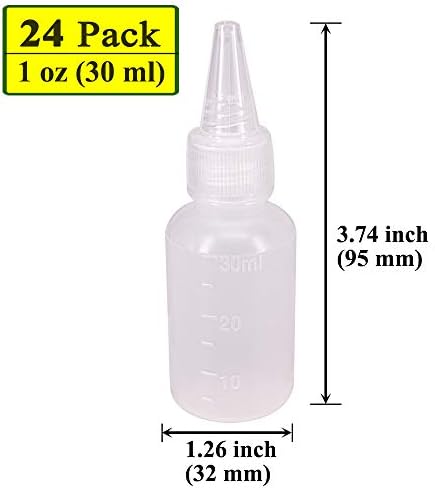 Set of 24 Party-Ready Squeeze Bottles for Cookie Decorating More