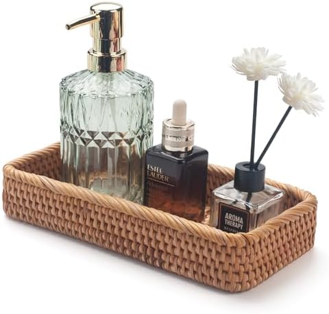 Natural Rattan Bathroom Vanity Trays