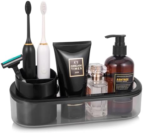 Ayswupt Detachable 5-in-1 Bathroom Toothbrush Holder Organizer