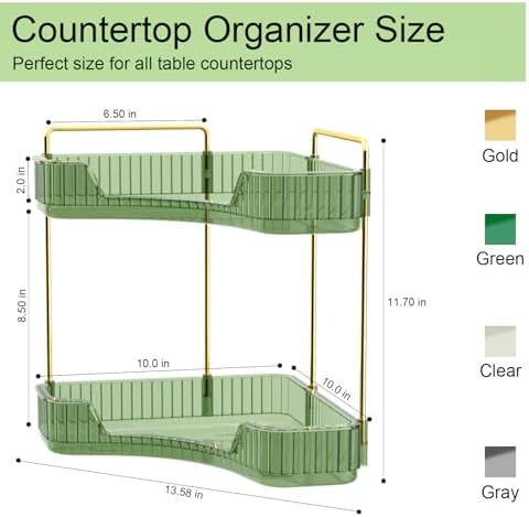 GTI 2-Tier Bathroom Organizer Multi-Functional Corner Organizer