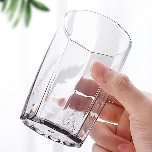 6-Cup Acrylic Water Tumbler Set Colorful BPA-Free Stackable and Dishwasher- Safe for Home and Outdoor Use