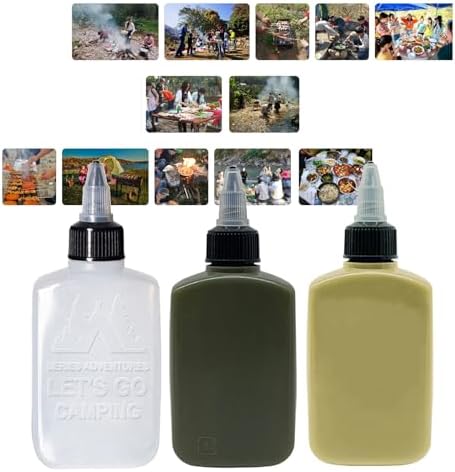 Small Squeeze Bottles Tote Travel Oil Jar 100ml for Camping Kitchen Cooking