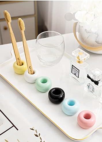 Smiley Face Mini Ceramic Toothbrush Holder