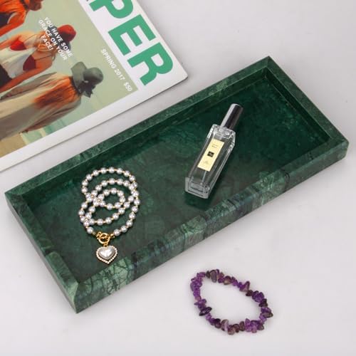 HESHIBI Marble Vanity Tray with Green Color