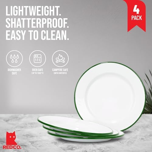 Bring Home a Set of 4 Rustic Metal Dinner Plates for Family Get-together