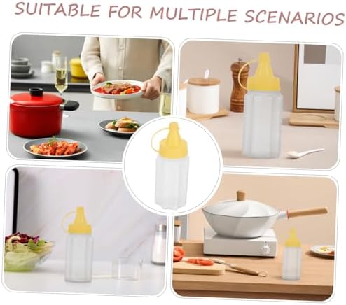 Small Ketchup Squeeze Bottles Set of 12 - Mini Condiment Containers for Kitchen Outdoor Use and More