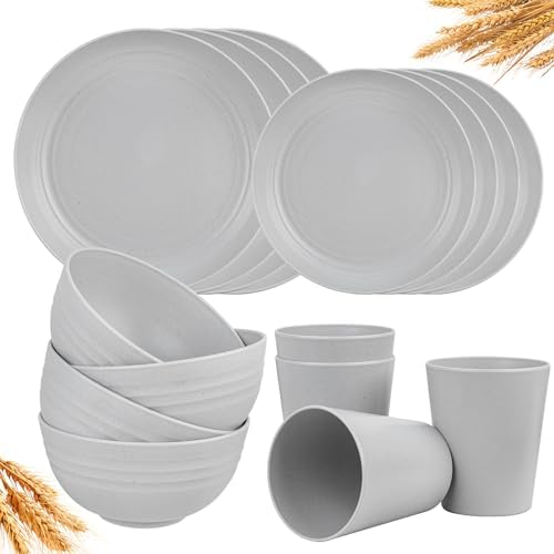 Beautiful 16-Piece Plastic Dinnerware Set