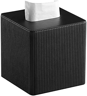 PU Leather Tissue Box Cover with Magnetic Closure