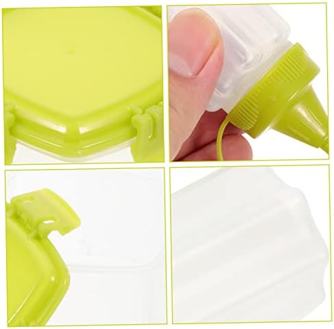 Barbecue Spice Box 1 Set Square Condiment Squeeze Bottles for Mustard Ketchup More