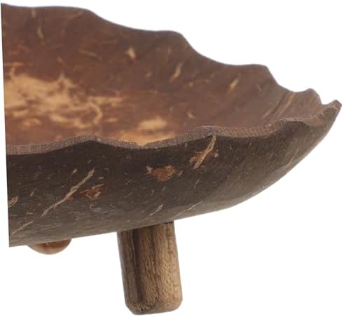 Healifty Coconut Shell Soap Dish Holder for Bathroom and Kitchen