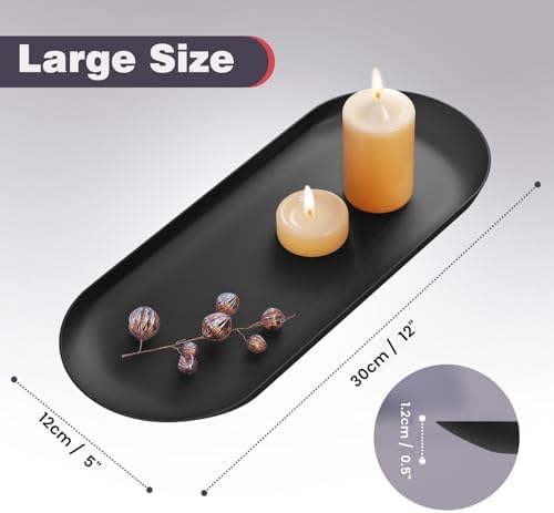 Black 12x5 inch serving tray for bathroom 10