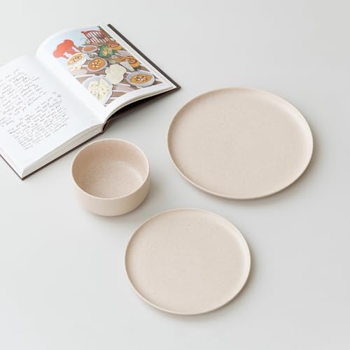 6-Piece Chip and Scratch-Resistant Dinner Plate Set in Oat Beige