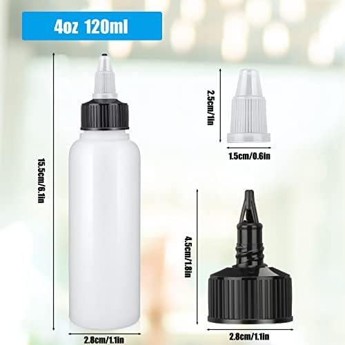 60-Piece Set of 4 oz Plastic Squeeze Bottles