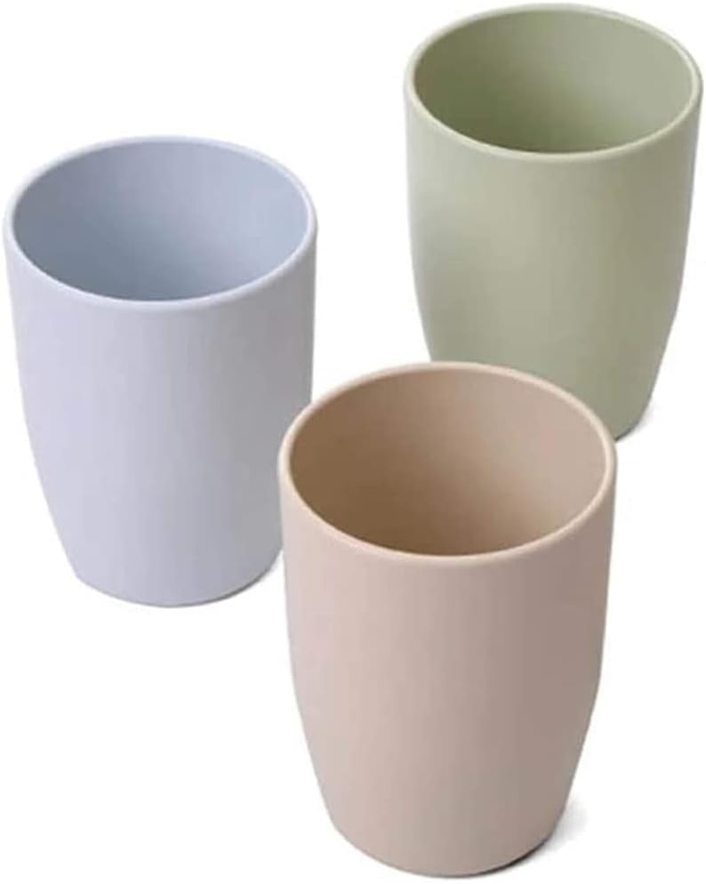 3-Piece Reusable Tumbler Toothbrush Holder Set Fashionable and Durable for Home and Travel