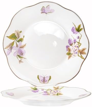 YALONG Ceramic 8-Inch Appetizer Plates china Stackable Set of 2
