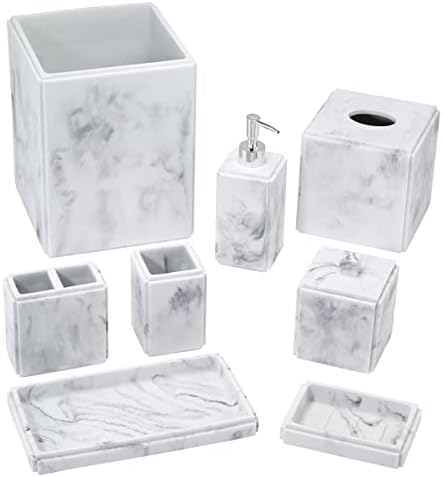 Avanti Linens - Tumbler Marble-inspired Bathroom Accessories Catania Collection