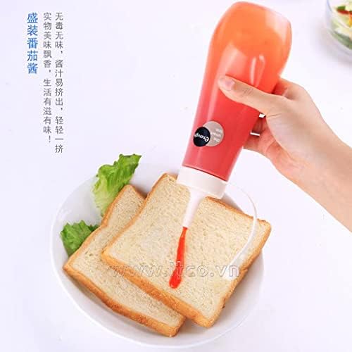 Set of 4 Multi-functional Condiment Squeeze Bottle Dispensers Effortless Cooking Made Easy