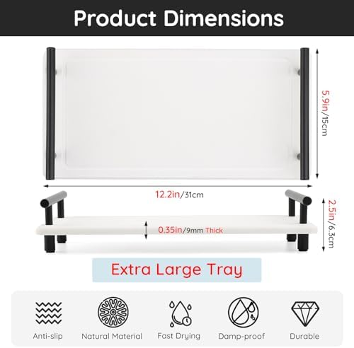 Sink Caddy 12x6 Drying Mat for Bath Kitchen Handle Included