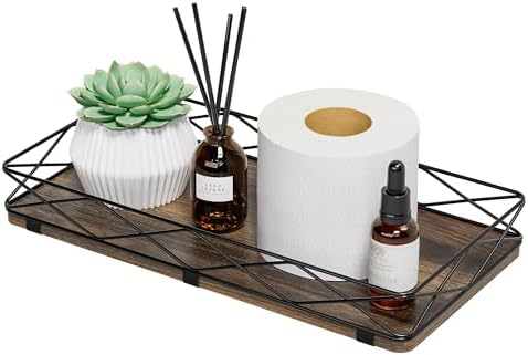 Lixple 13 Metal and Wood Toilet Tank Organizer