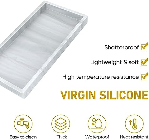 Shatterproof Silicone Bathroom Tray