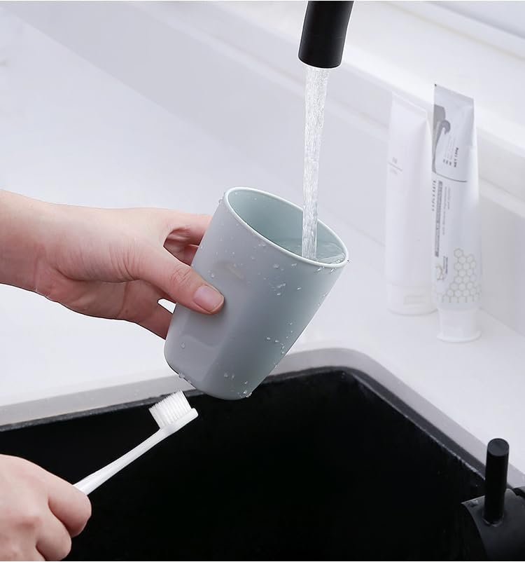 Perfect 400ML Dentist-Approved Mouthwash Cup Blue White Design Durable Elegant for Daily Use