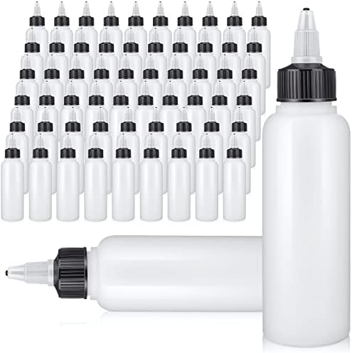 60-Piece Set of 4 oz Plastic Squeeze Bottles
