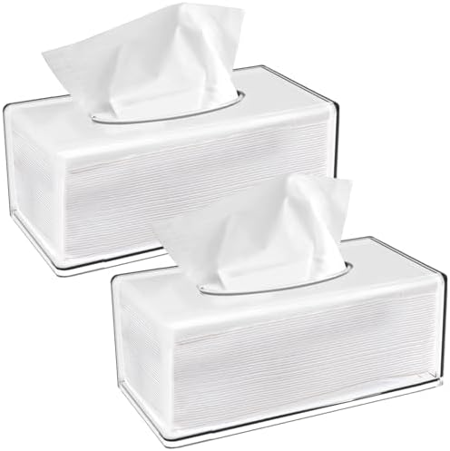 Clear 2-Pack Tissue Dispenser Boxes