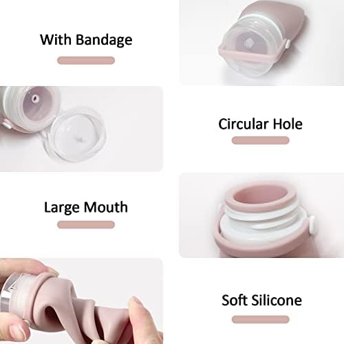 4-Piece Squeeze Salad Dressing Bottles for Travel