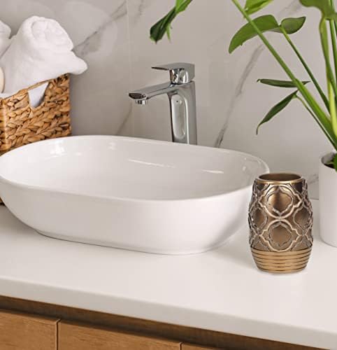 Popular Bath Tumbler Spindle Collection Gold Resin Design