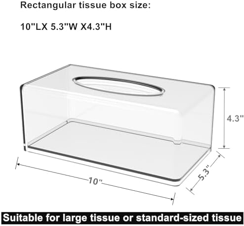 Clear 2-Pack Tissue Dispenser Boxes
