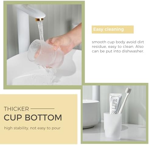 Aomasi Frosted Tumbler Glass for Toothbrush Holder