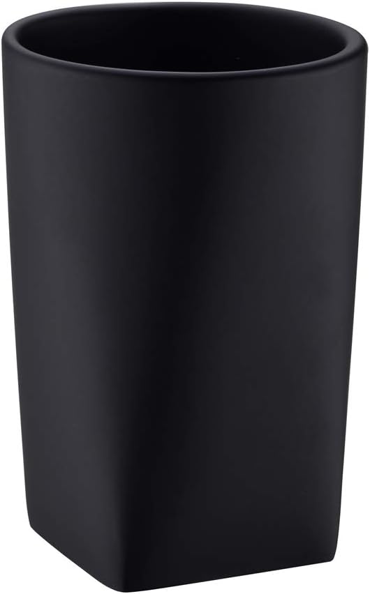 Stylish Bath Tumbler Resin Cup with Modern Design Matte Black