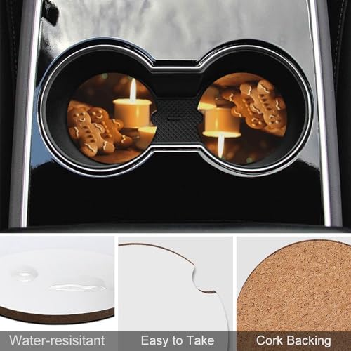 2-Piece Car Coasters for Cup Holders