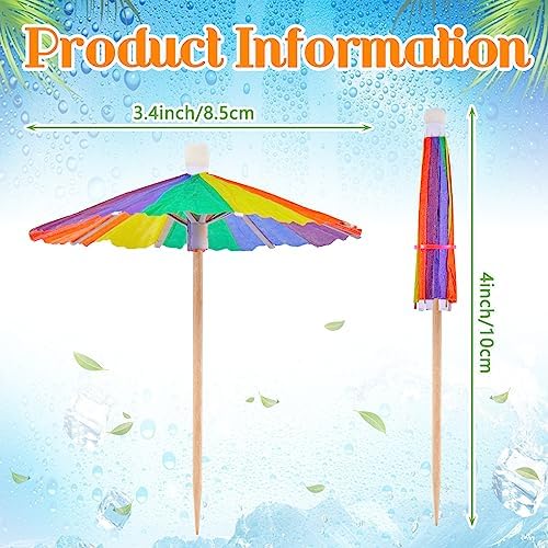 150 Multicolored Drink Umbrellas in v Got to See This Rainbow Party Accessories