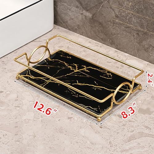 Luxury and class elegant glass bathroom tray for home bathroom or bedroom with stylish displays and secure storage