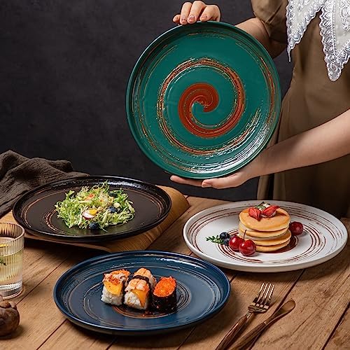 Colorful 101-inch Dinner Plates Set of 4 Classic Design
