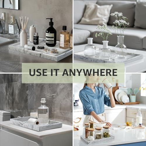 Lejourenor Marble Vanity Tray - 79 Rectangular Organizer