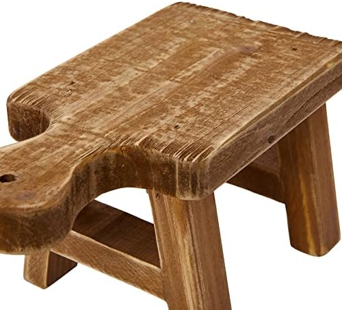 Creative Co-Op Small Wood Pedestal with Handle