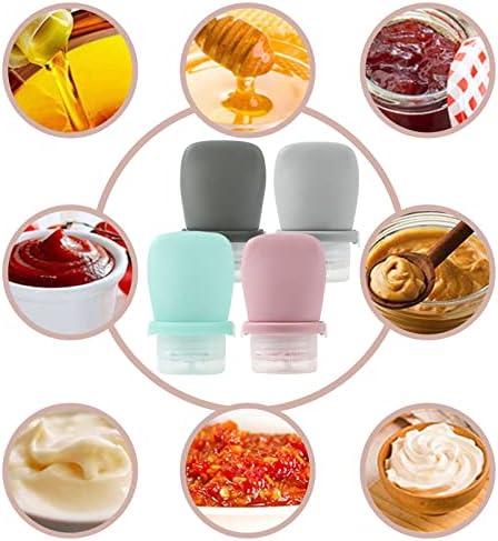 4-Piece Squeeze Salad Dressing Bottles for Travel