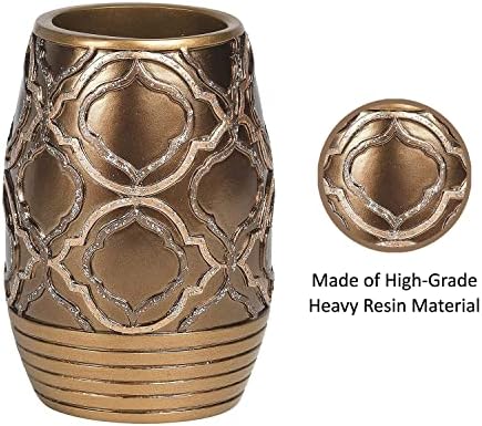 Popular Bath Tumbler Spindle Collection Gold Resin Design