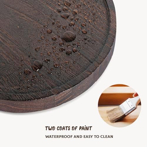 Rustic 10 Wooden Bathroom Counter Organizer Water-Resistant Organizer Tray