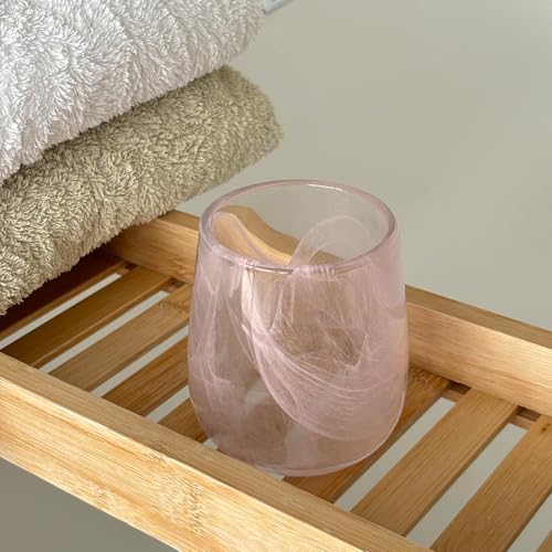 Bathroom Accessories Pink Glass Tumbler