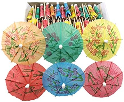 Stylish 4-inch Umbrella Cocktail Picks