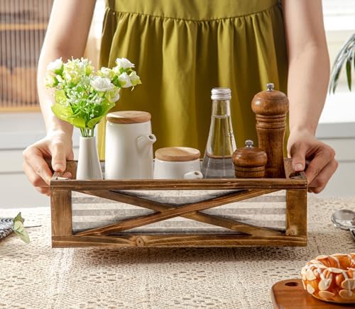 Wooden Toilet Paper Basket with Barn Door Design
