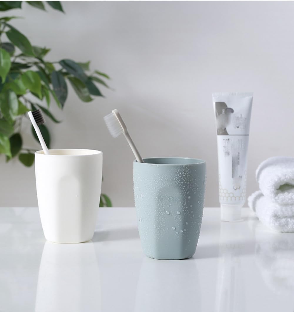 Perfect 400ML Dentist-Approved Mouthwash Cup Blue White Design Durable Elegant for Daily Use