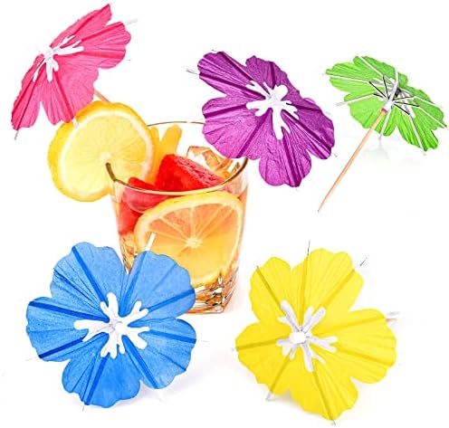 GLOWING Sunset TROPICAL Umbrella Picks Set 150